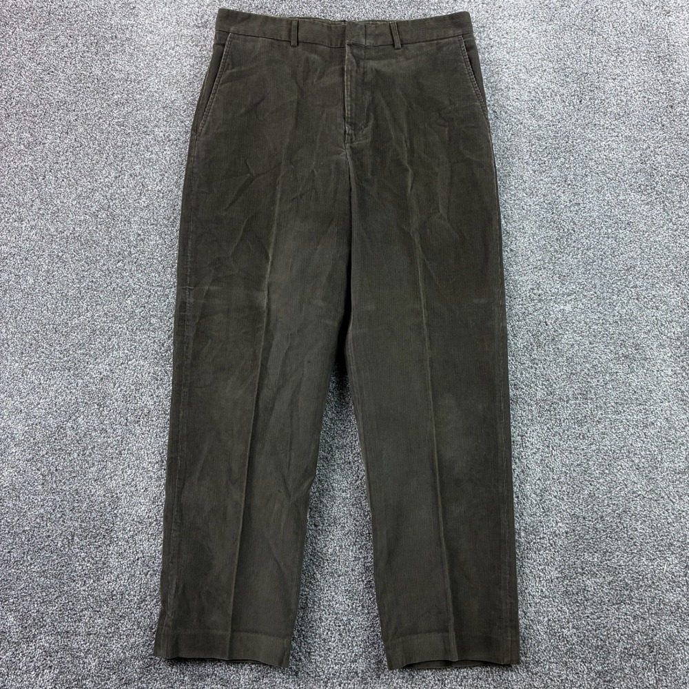 Vintage Lands End Corduroy Pants Mens‎ 33 Regular Brown Traditional Straight